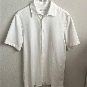 Zara White Casual Button Down Shirt